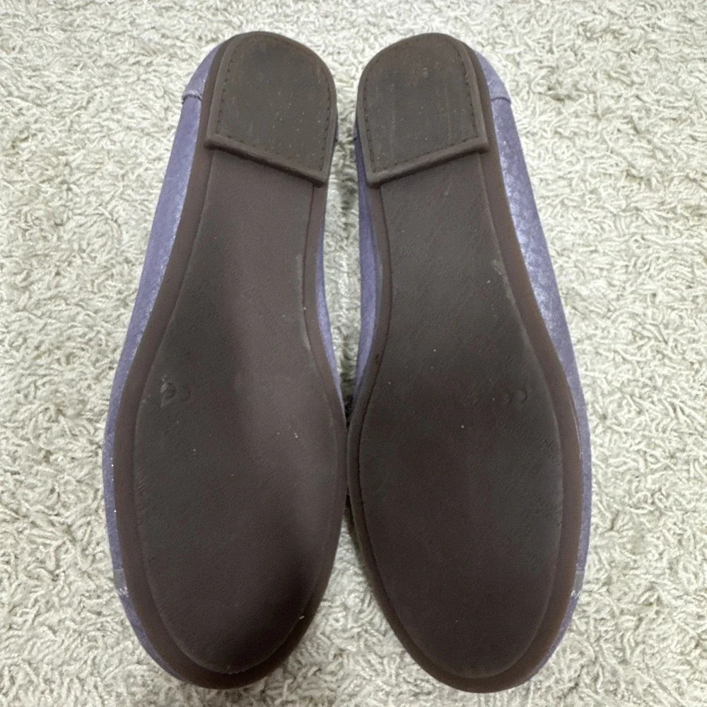 Vionic‎ Carroll Metallic Lavender Snakeskin Slip On Ballerina Flats Women's 9.5M